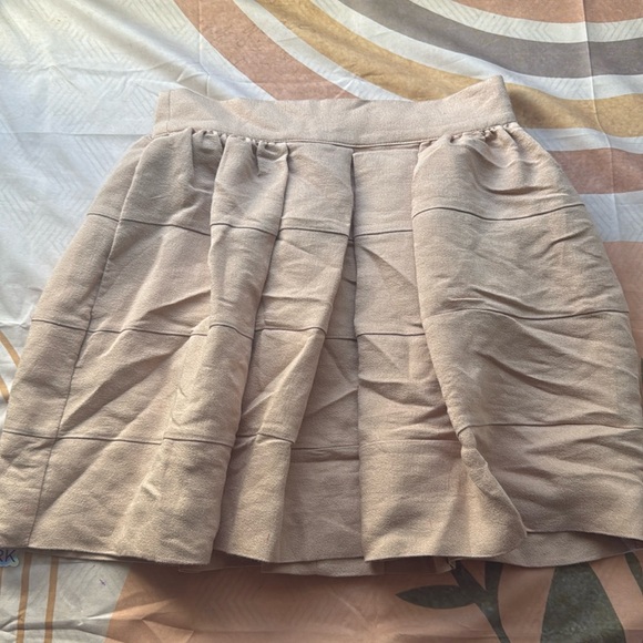 BCBGeneration Nude Pleated Mini Skirt - Picture 1 of 6